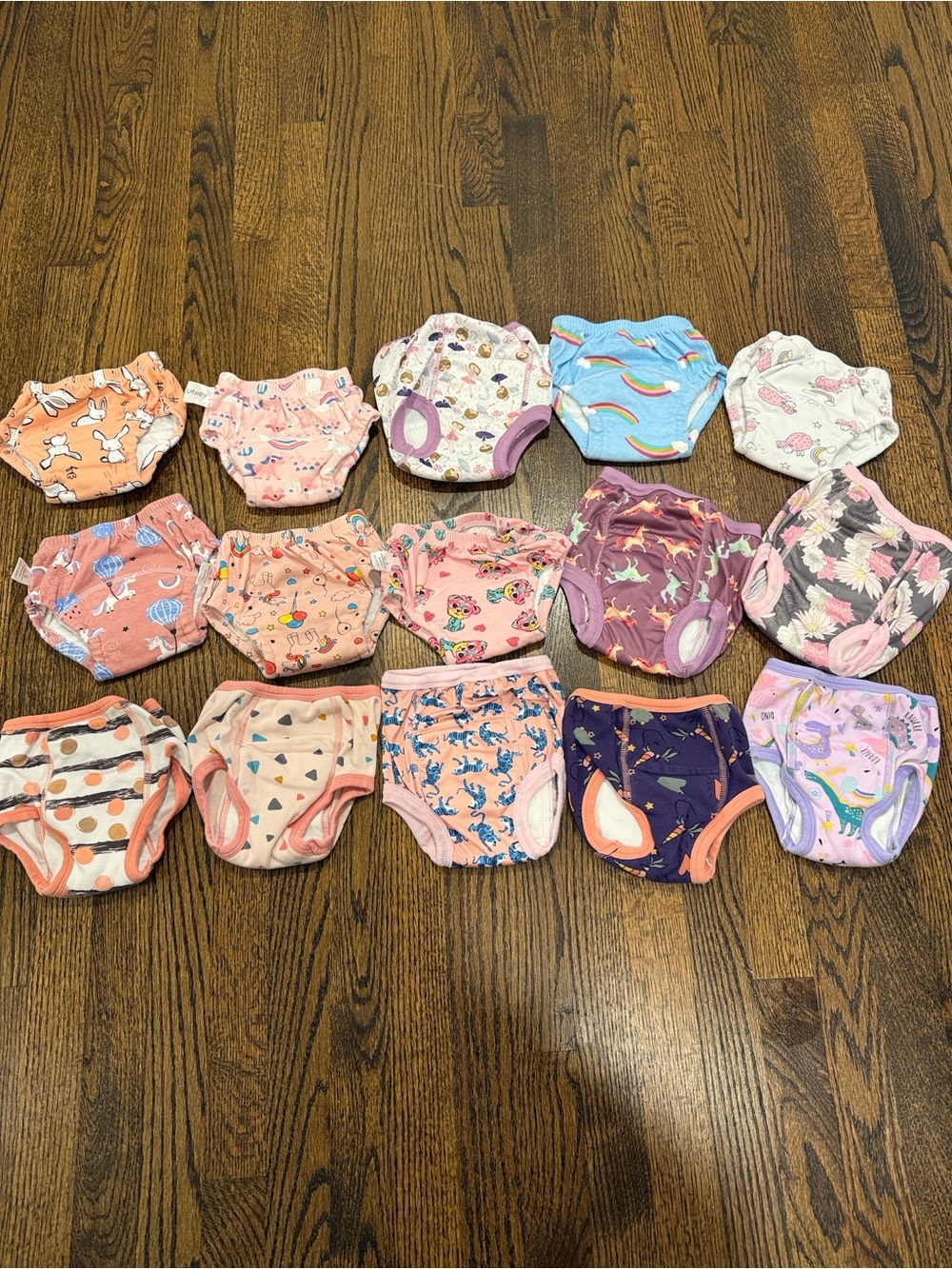 15 Pairs Girls’ Padded Potty Training Underwear 3T